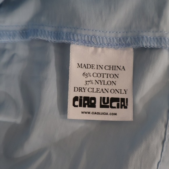 Ciao Lucia Neroni Mini Dress Womens M Ice Blue Bow Vintage Inspired Coquette NWT - Picture 5 of 16